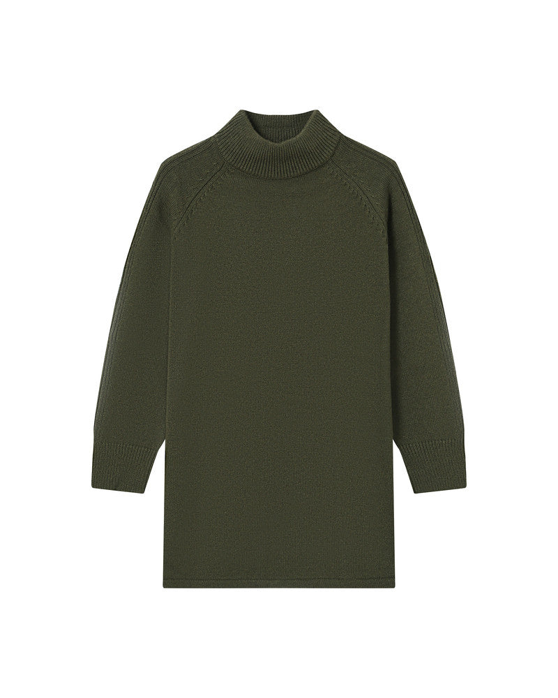 KHAKI SWEATER DRESS