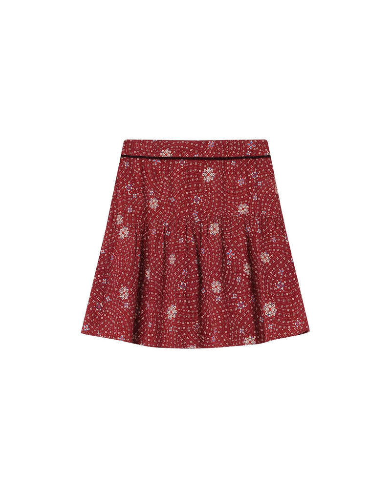 PRINTED FLOUNCE SKIRT