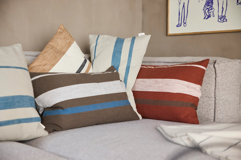 SOFUTO LONG BROWN STRIPE CUSHION