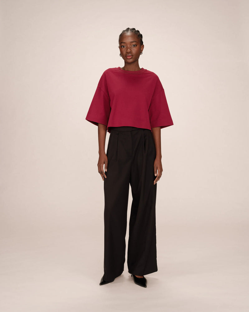 PLUM CROPPED T SHIRT