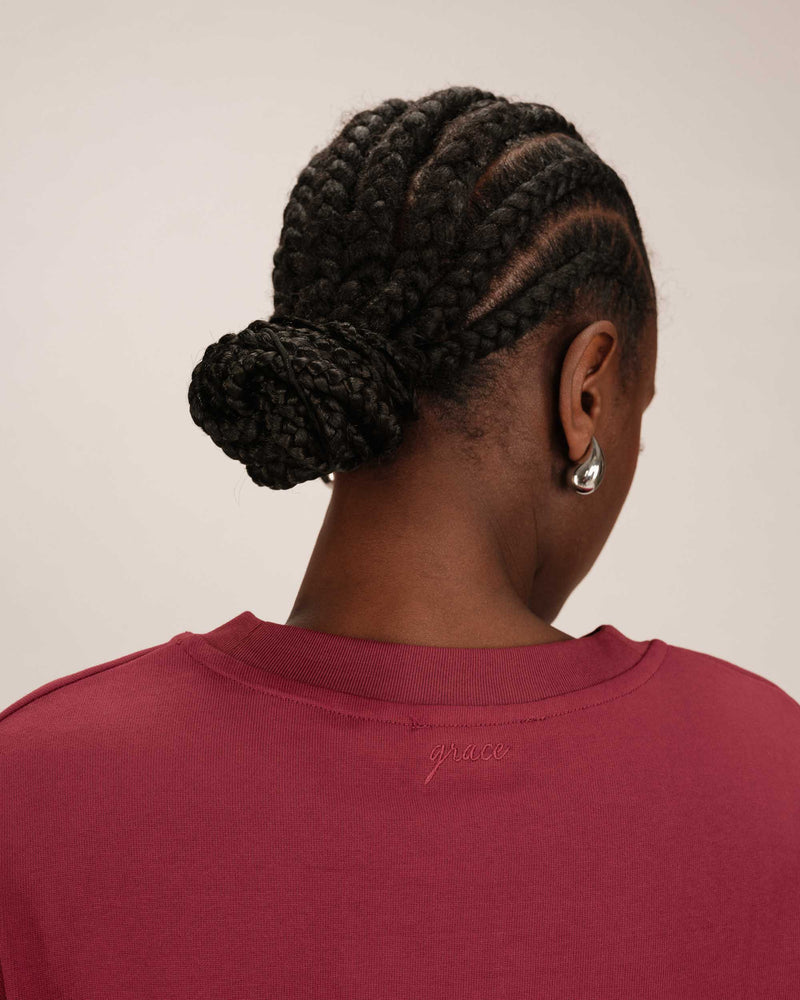 PLUM CROPPED T SHIRT