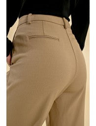 SAND STRAIGHT LEG TROUSERS