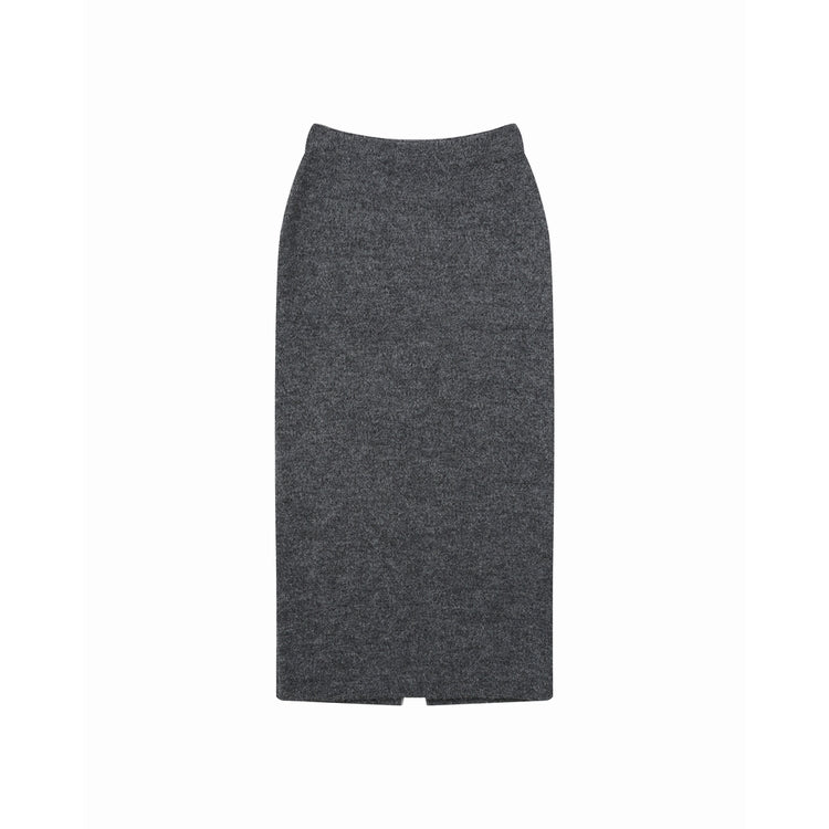 GREY KNITTED SKIRT