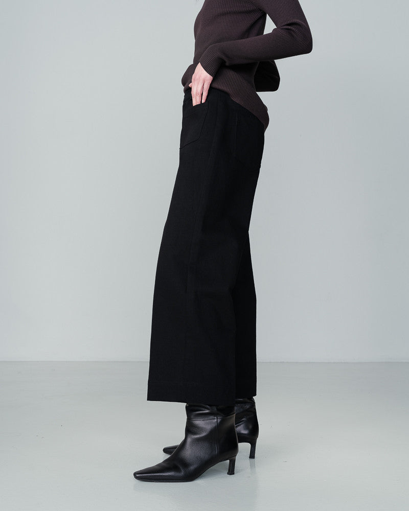 NINO BLACK CROP TROUSERS