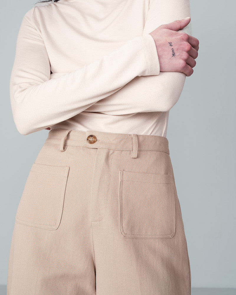 NINO BEIGE CROP TROUSERS