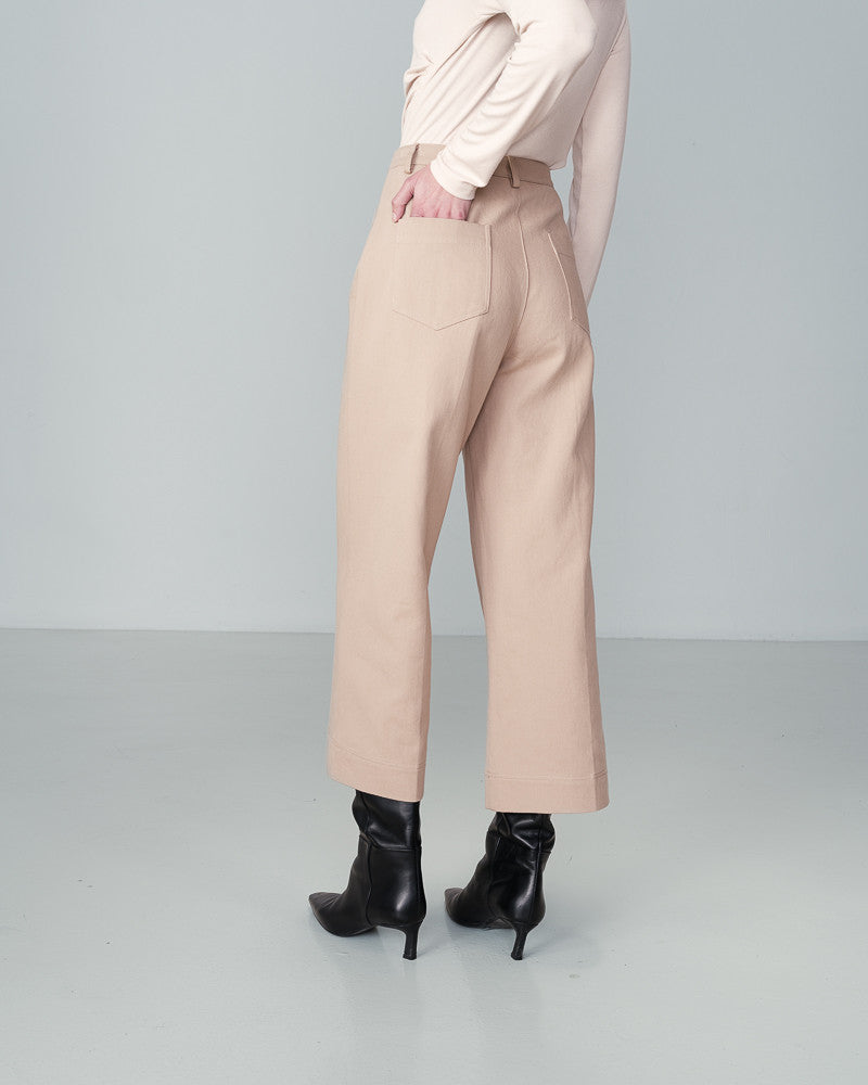 NINO BEIGE CROP TROUSERS