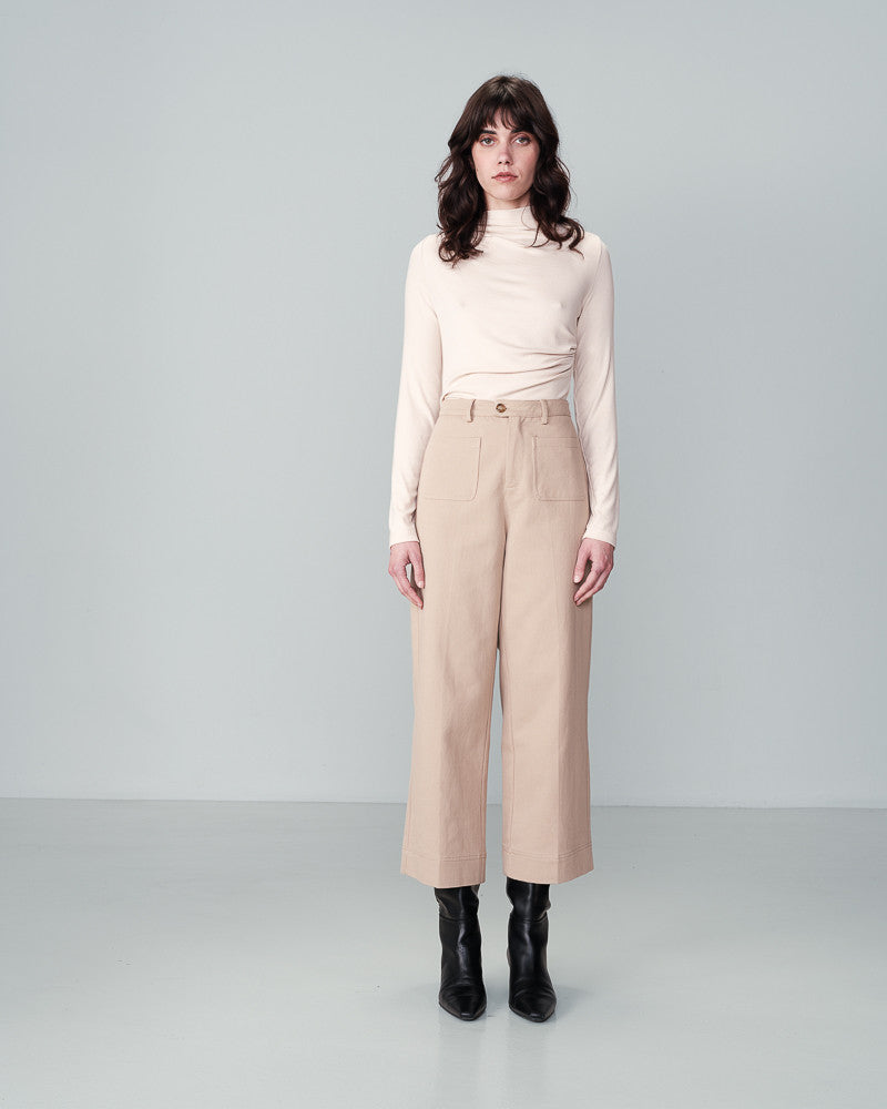 NINO BEIGE CROP TROUSERS