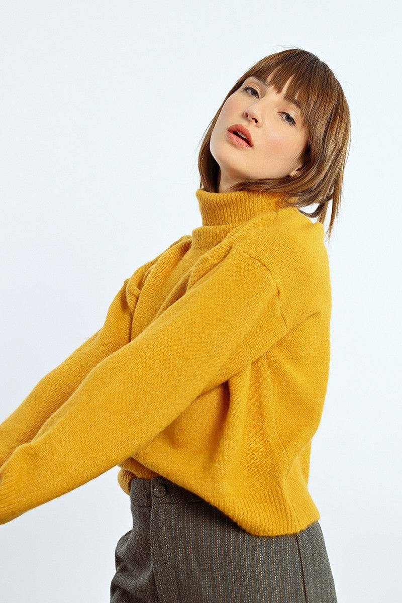 SAFFRON YELLOW POLO NECK