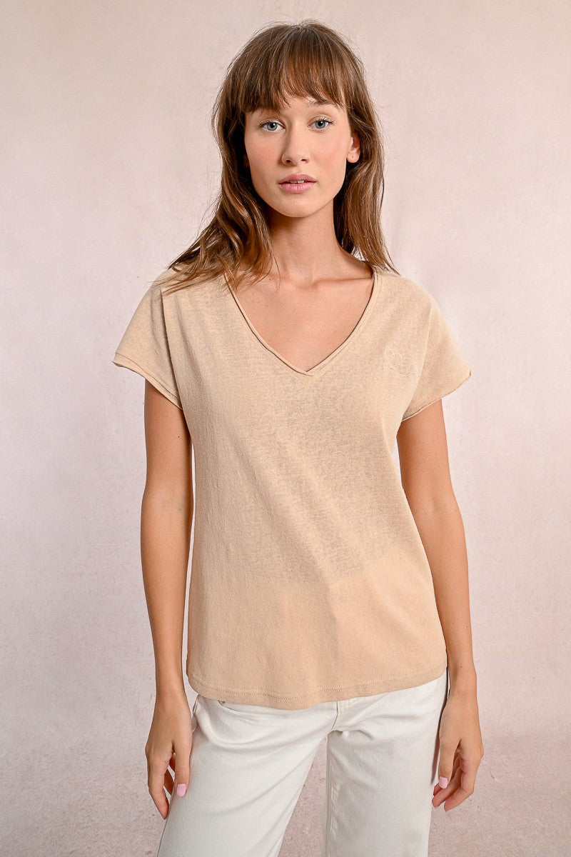 BEIGE T SHIRT