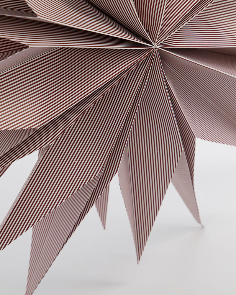 LARGE PLUM/ WHITE STRIPE STAR