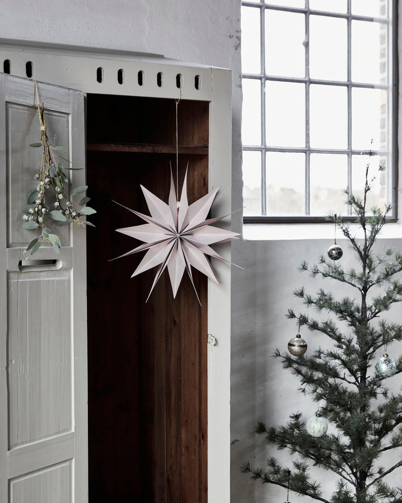 LARGE PLUM/ WHITE STRIPE STAR