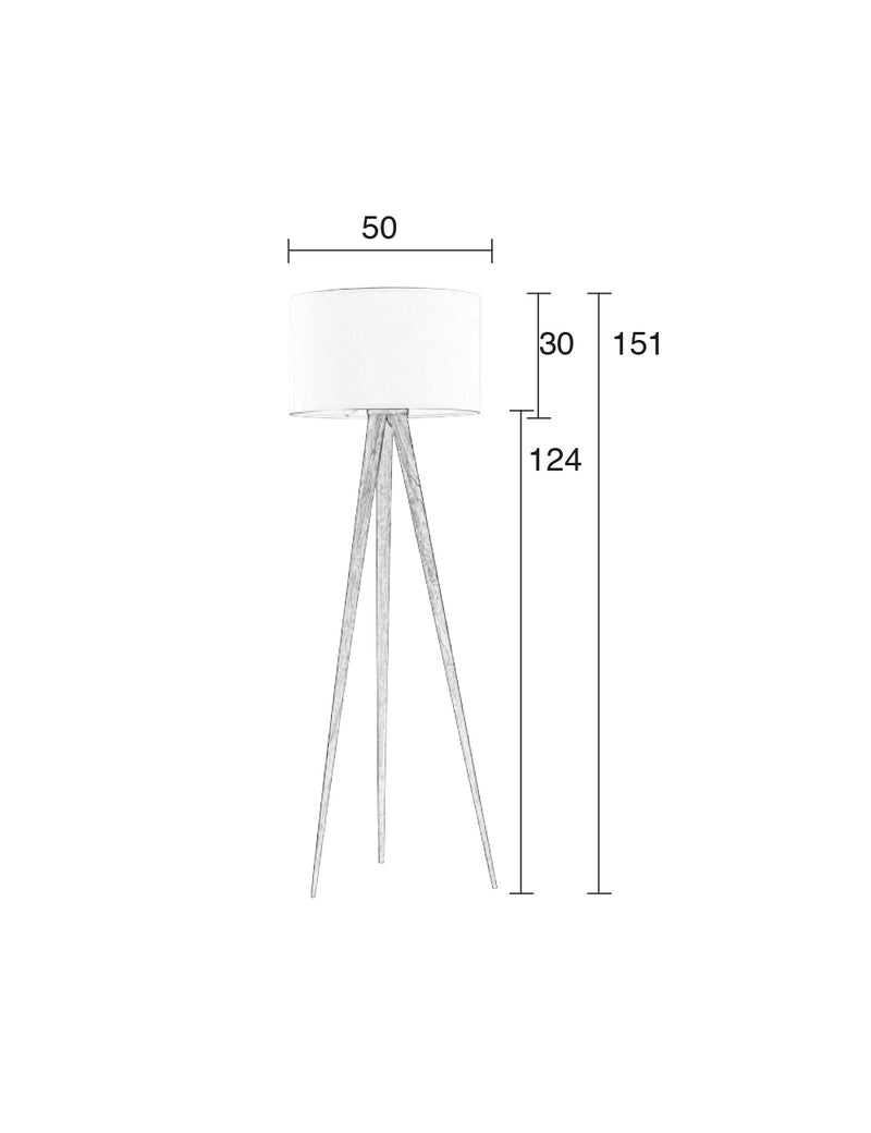 WHITE TRIPOD FLOOR LAMP