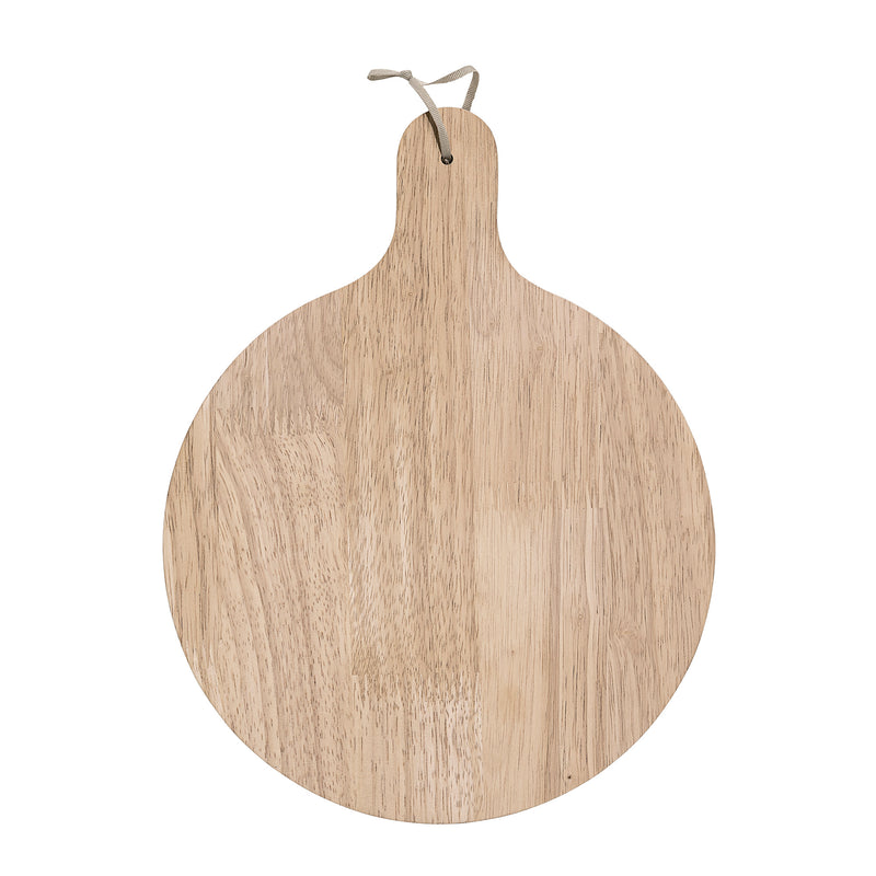 RUBBER WOOD ROUND CUTTING BOARD