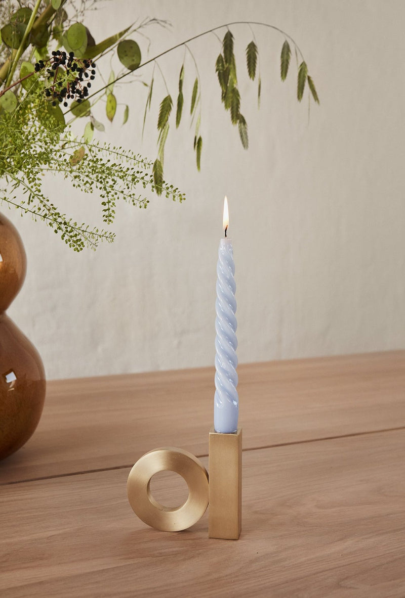 BAARI CANDLEHOLDER - BRUSHED BRASS