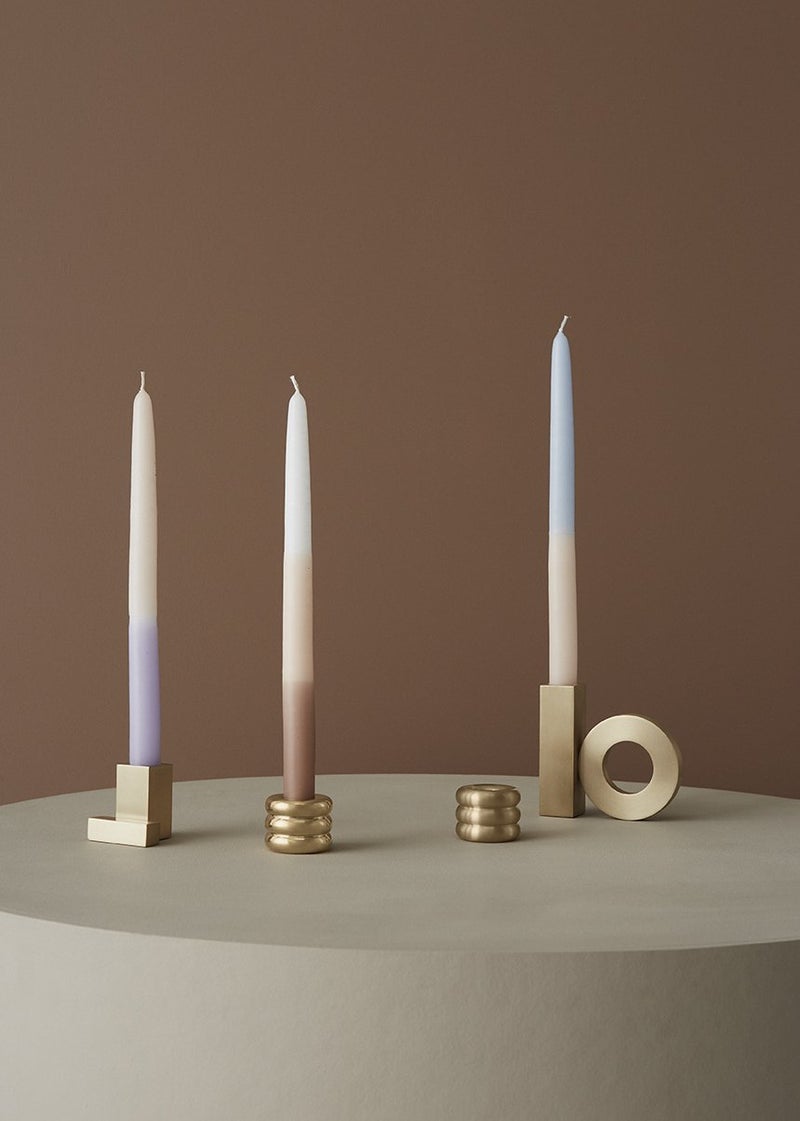 BAARI CANDLEHOLDER - BRUSHED BRASS