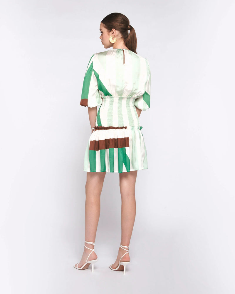 GREEN STRIPE DRESS