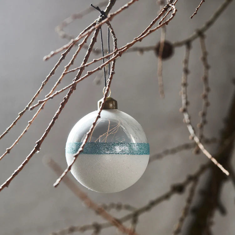 LIGHT BLUE STRIPE BAUBLE