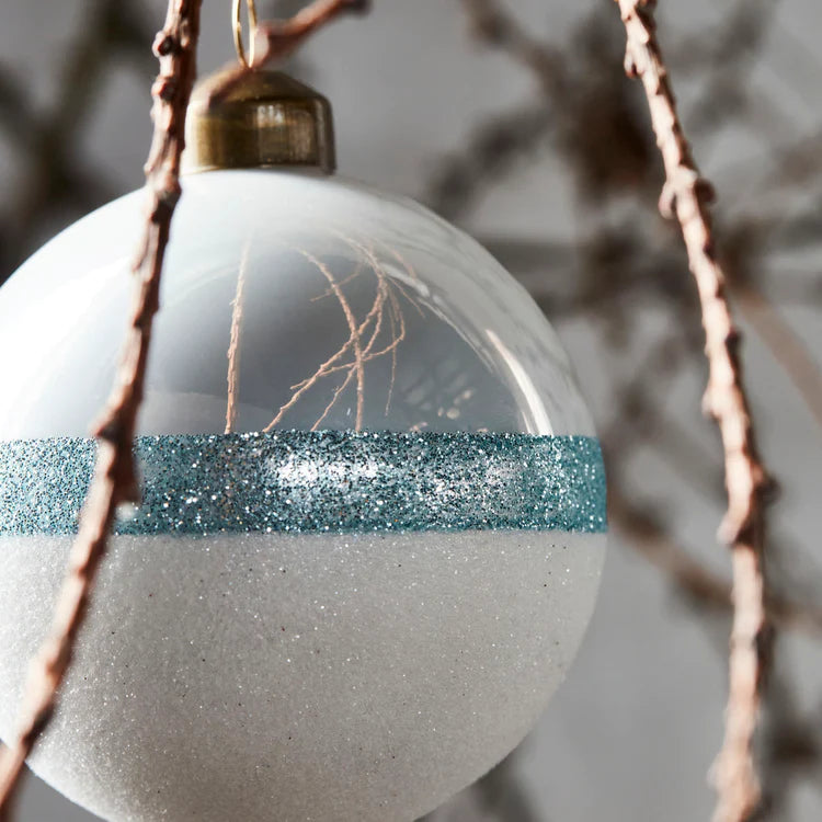 LIGHT BLUE STRIPE BAUBLE