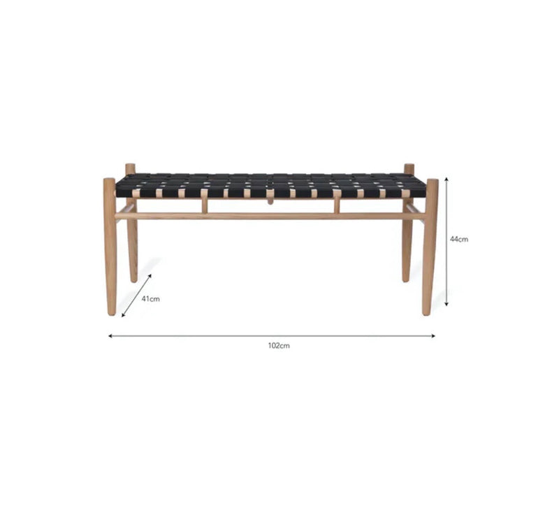 BLACK WOVEN BENCH