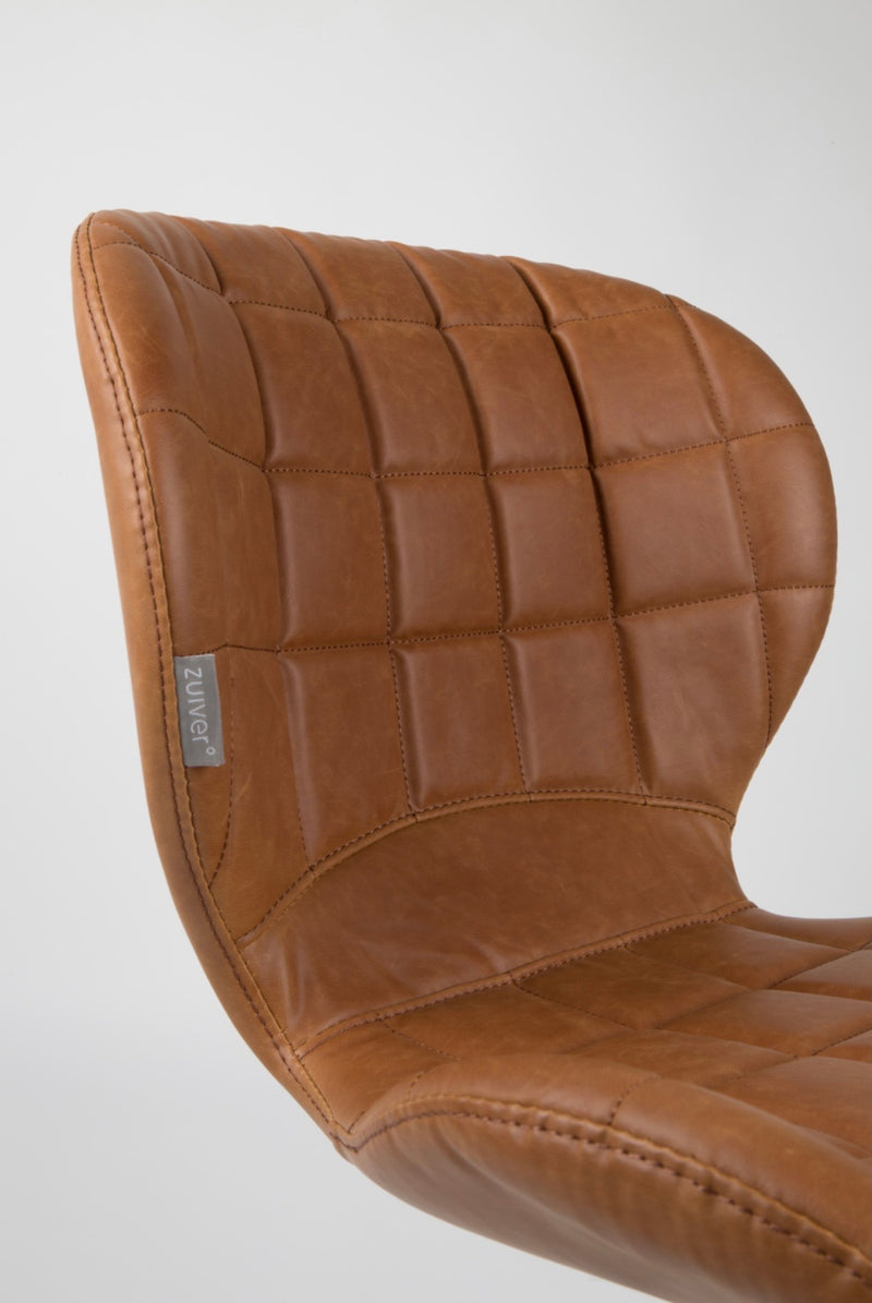 TAN FAUX LEATHER CHAIR