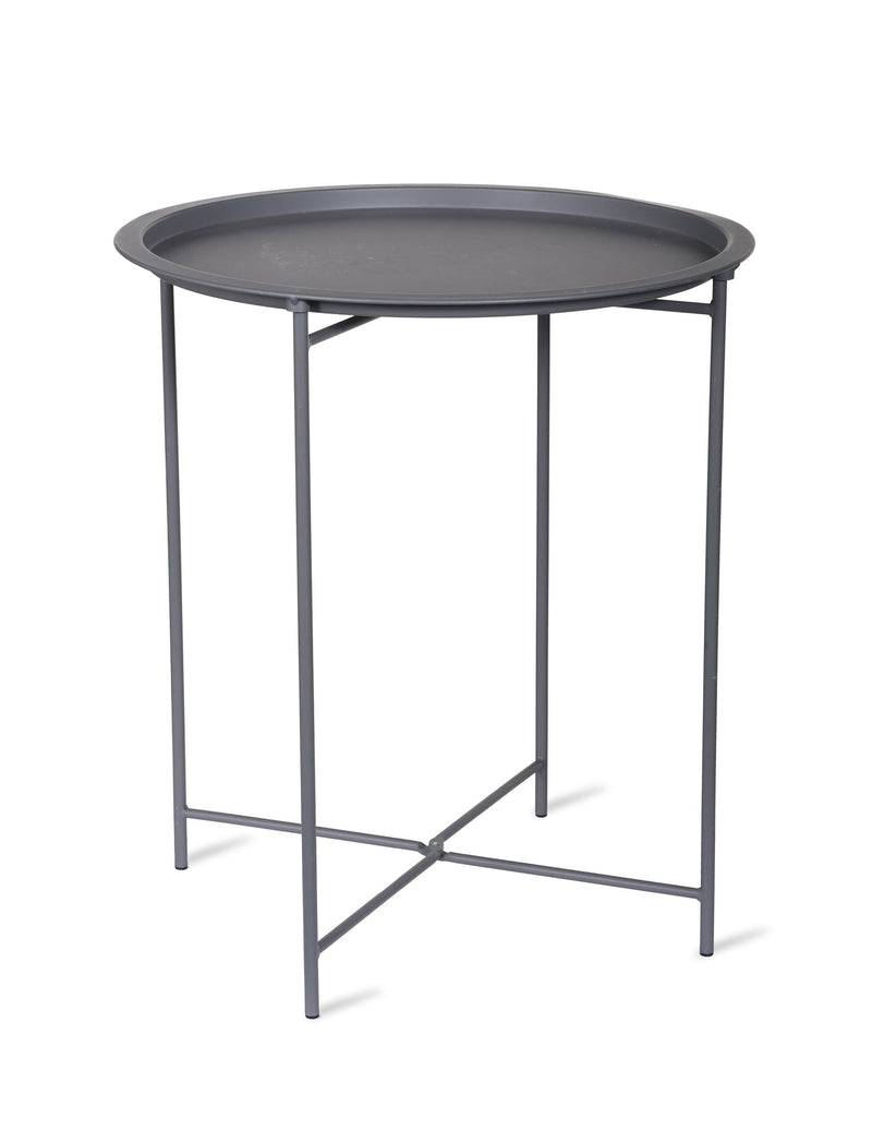 METAL TRAY TABLE - CHARCOAL