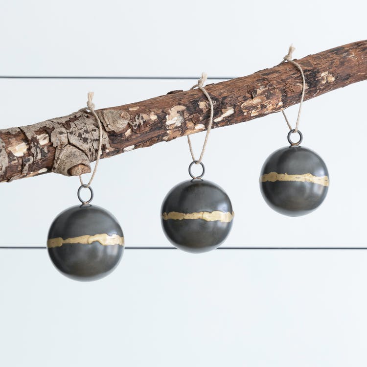 GREY/ GOLD BAUBLES