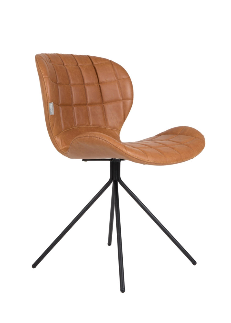 TAN FAUX LEATHER CHAIR